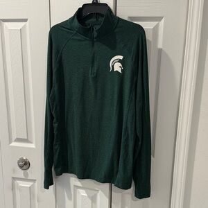 Colosseum Dark Green Zip-Up Men's 3/4 zip up shirt